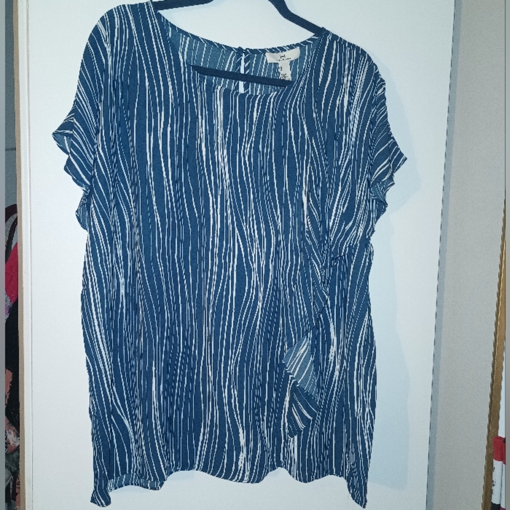 HALSTON Navy Blue Blouse